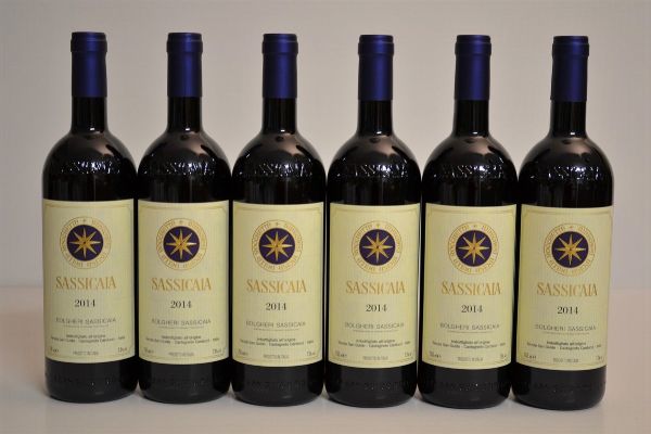 Sassicaia Tenuta San Guido 2014  - Asta Una Prestigiosa Selezione di Vini e Distillati da Collezioni Private - Associazione Nazionale - Case d'Asta italiane