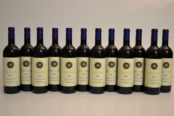 Sassicaia Tenuta San Guido 2005  - Asta Una Prestigiosa Selezione di Vini e Distillati da Collezioni Private - Associazione Nazionale - Case d'Asta italiane