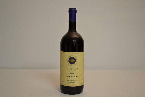 Sassicaia Tenuta San Guido 1988  - Asta Una Prestigiosa Selezione di Vini e Distillati da Collezioni Private - Associazione Nazionale - Case d'Asta italiane