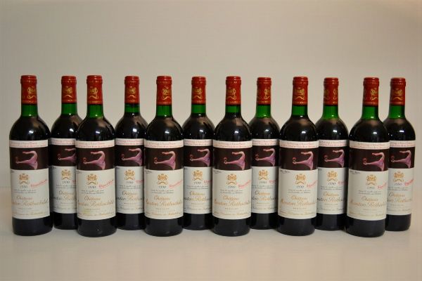 Château Mouton Rothschild 1990  - Asta Una Prestigiosa Selezione di Vini e Distillati da Collezioni Private - Associazione Nazionale - Case d'Asta italiane