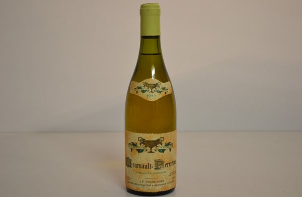 Meursault-Perrières Domaine J.-F. Coche Dury 1992  - Asta Una Prestigiosa Selezione di Vini e Distillati da Collezioni Private - Associazione Nazionale - Case d'Asta italiane