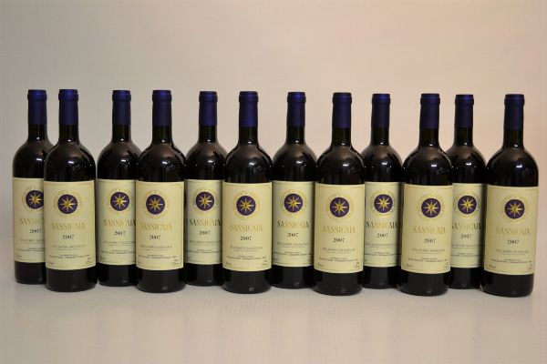 Sassicaia Tenuta San Guido 2007  - Asta Una Prestigiosa Selezione di Vini e Distillati da Collezioni Private - Associazione Nazionale - Case d'Asta italiane