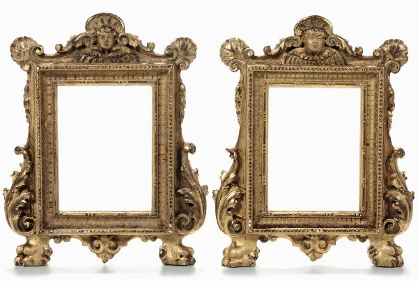Due cornicette dorate, Toscana fine XVIII secolo  - Asta Antiquariato - Associazione Nazionale - Case d'Asta italiane