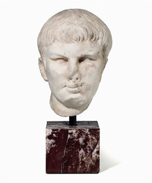 Testa in marmo di Augusto, XIX-XX secolo  - Asta Antiquariato - Associazione Nazionale - Case d'Asta italiane