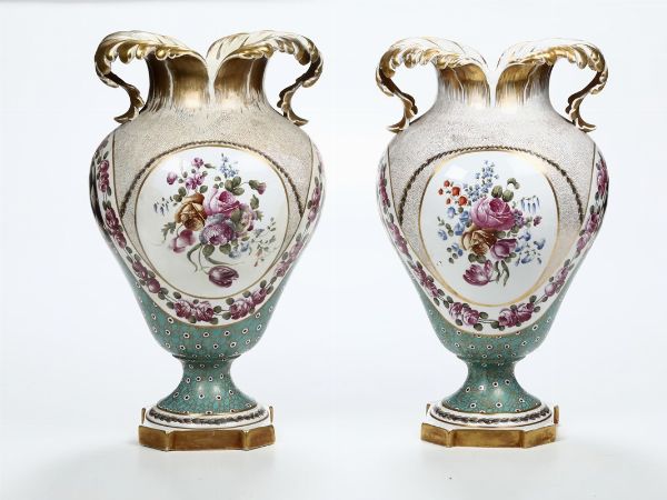 Coppia di vasi Francia, XIX-XX secolo  - Asta Antiquariato - Associazione Nazionale - Case d'Asta italiane