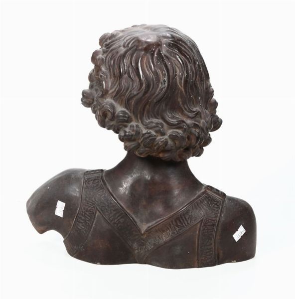 Scultura in ceramica raffigurante busto del David  - Asta Antiquariato - Associazione Nazionale - Case d'Asta italiane