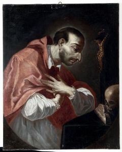 San Carlo Borromeo in preghiera  - Asta Antiquariato - Associazione Nazionale - Case d'Asta italiane