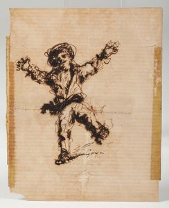 de Goya y Lucientes Francisco Jos : Studio di figura con cappello  - Asta Antiquariato - Associazione Nazionale - Case d'Asta italiane
