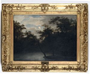 Daubigny Charles-Franois - Paesaggio lacustre