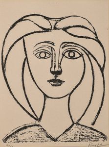 Pablo Picasso - Jeune fille aux Grands Cheveux