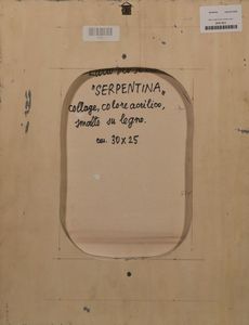 LUCIO DEL PEZZO : Serpentina  - Asta ASTA DI FOTOGRAFIA e OPERE D'ARTE SU CARTA - Associazione Nazionale - Case d'Asta italiane