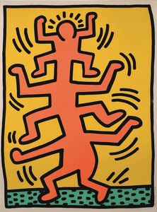 Keith Haring : Growing 1  - Asta ASTA DI ARTE MODERNA E CONTEMPORANEA - Associazione Nazionale - Case d'Asta italiane