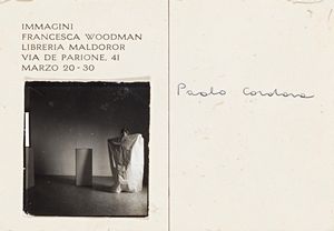 Francesca Woodman - Invito-cartolina per la mostra "Immagini"