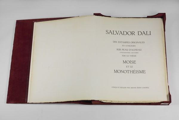DALI' SALVADOR (1904 - 1989) : Sigmund Freud - Moise et le Monthisme.  - Asta ASTA 271 - ARTE MODERNA E CONTEMPORANEA - Associazione Nazionale - Case d'Asta italiane