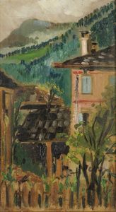 DE PISIS FILIPPO (1896 - 1956) - Paesaggio Cadorino.