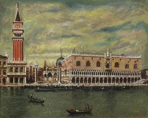 DE CHIRICO GIORGIO (1888 - 1978) : Venezia (Palazzo Ducale).  - Asta ASTA 271 - ARTE MODERNA E CONTEMPORANEA - Associazione Nazionale - Case d'Asta italiane