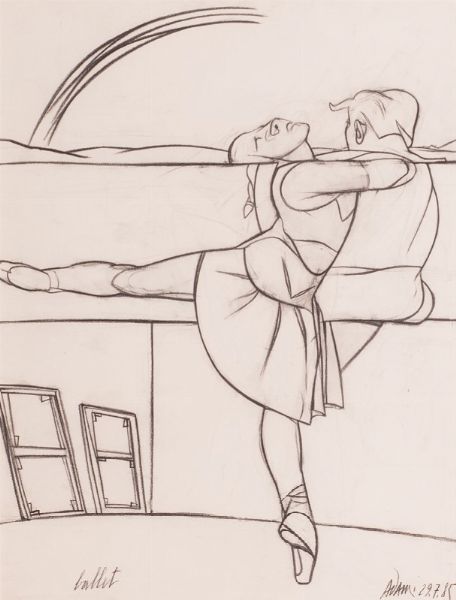 Valerio Adami : Ballet  - Asta Arte Moderna e Contemporanea - Associazione Nazionale - Case d'Asta italiane