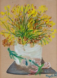 Antonietta Raphal Mafai - Vaso di fiori gialli