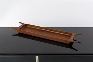 ANRI FORM - Vassoio in legno di teak. Anni '70 cm 5x72x15
