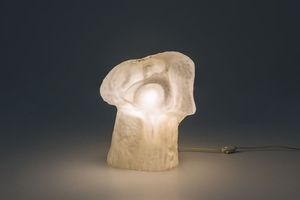 MAZZEGA - Lampada da tavolo in vetro soffiato di Murano   Anni '70 cm 40x28