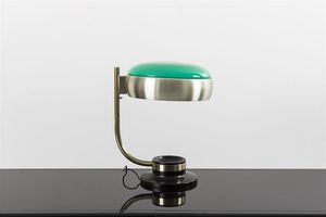 TORLASCO OSCAR - Lampada da tavolo in ottone e metallo verniciato. Anni '70 h cm 46