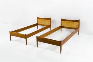 MOGENSEN BORGE - Coppia di letti in legno di teak. Anni '50 cm 74x196x91