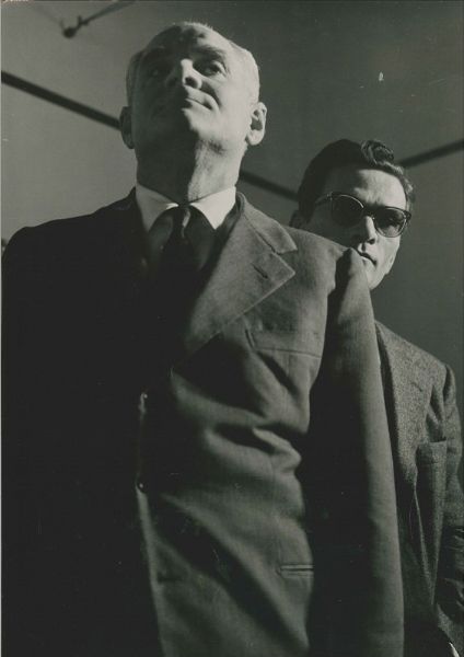 Durazzi Aldo : Moravia e Pasolini, 1962  - Asta Fotografia - Associazione Nazionale - Case d'Asta italiane