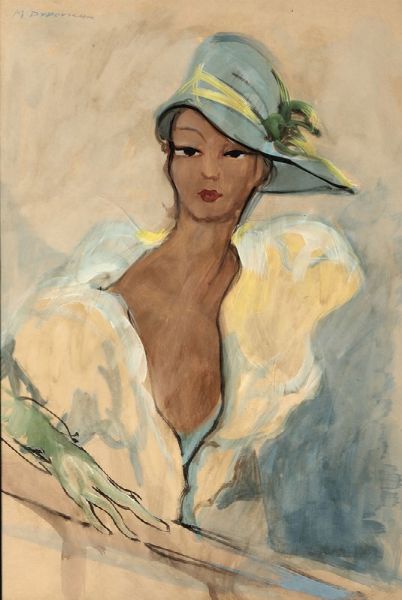 DUDOVICH MARCELLO : Figura femminile con cappello  - Asta Arte Moderna, Contemporanea e Fumetti - Associazione Nazionale - Case d'Asta italiane