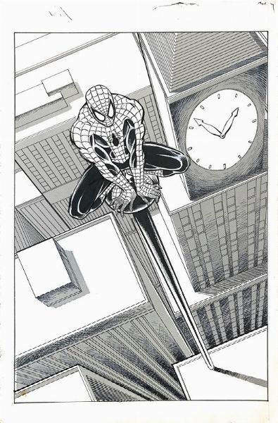 Kupperberg Alan : Spiderman Merchandising Pin Up  - Asta Arte Moderna, Contemporanea e Fumetti - Associazione Nazionale - Case d'Asta italiane