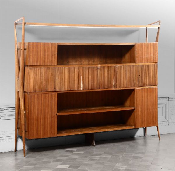 Libreria con struttura in legno.  - Asta Design - Associazione Nazionale - Case d'Asta italiane