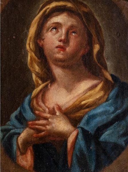 Scuola romana secolo XVIII : Madonna  - Asta Dipinti Antichi e Arte del XIX Secolo - Associazione Nazionale - Case d'Asta italiane