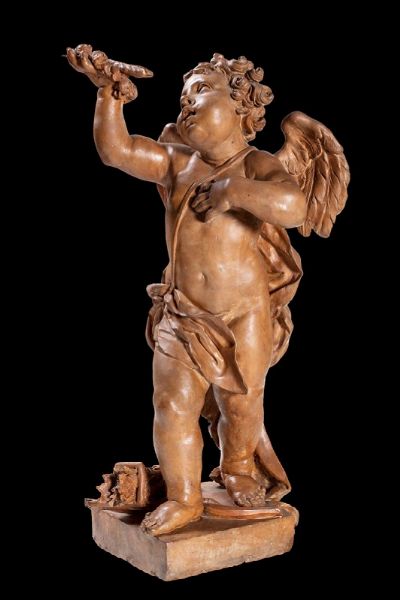 Scuola fiamminga, secolo XVIII : Cupido  - Asta Dipinti Antichi e Arte del XIX Secolo - Associazione Nazionale - Case d'Asta italiane