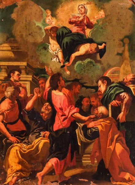 Atelier di Carlo Bononi (Ferrara 1569  1632) : Ascensione della Vergine  - Asta Dipinti Antichi e Arte del XIX Secolo - Associazione Nazionale - Case d'Asta italiane