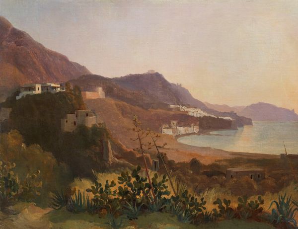 Edmund Hottenroth : Ischia, veduta di Monte Vico  - Asta Dipinti Antichi e Arte del XIX Secolo - Associazione Nazionale - Case d'Asta italiane