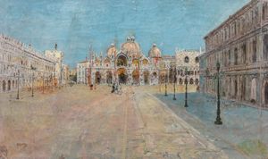Filippo Mola - Lotto di cinque vedute di Venezia, Mandria e Trieste