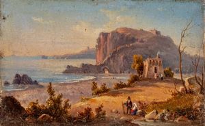 A. de Crescenzo (Scuola napoletana prima met del XIX secolo) - "Golfo di Palinuro in Salerno"