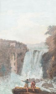 Ferdinando Partini (attivo nell'ultimo quarto del secolo XVIII) - La cascata di Tivoli