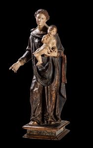 Scuola toscana, prima met del secolo XVI - Madonna con Bambino
