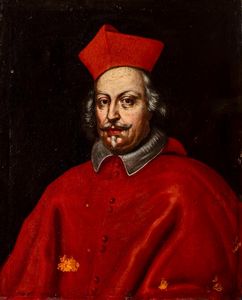 Scuola romana, secolo XVII - Ritratto di cardinale