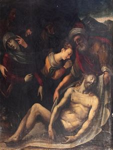 Scuola dell'Italia settentrionale, secolo XVI - Deposizione di Cristo nel sepolcro