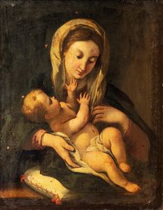 Scuola dell'Italia centrale, secolo XVIII - Madonna con Bambino