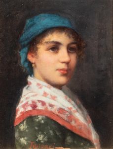 Vittorio Tessari - Ritratto di giovane popolana