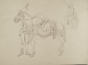 Adrien Dauzats - Studio di cavalli orientali