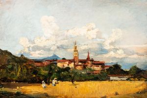 Attribuito a Lorenzo Delleani (Pollone 1840 - Torino 1908) - Settembre
