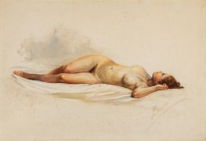 Giuseppe Lallich - Nudo di donna distesa