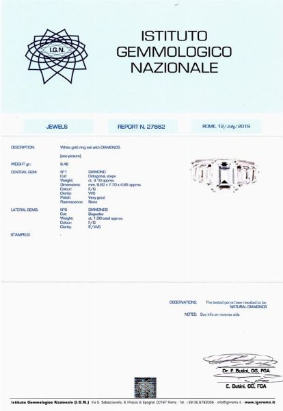 ANELLO IN ORO BIANCO 18KT CON DIAMANTI  - Asta GIOIELLI - Associazione Nazionale - Case d'Asta italiane