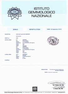 ANELLO CONTRARI IN ORO BIANCO 18KT CON DIAMANTI  - Asta GIOIELLI - Associazione Nazionale - Case d'Asta italiane