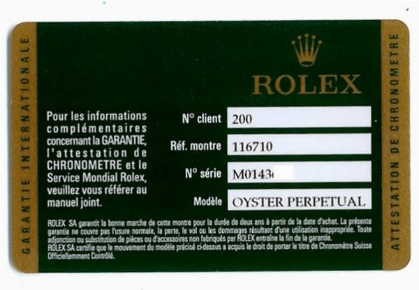 ROLEX GMT MASTER II REF. 116710LN N. M0143XX ANNO 2007  - Asta Orologi da polso e da tasca - Associazione Nazionale - Case d'Asta italiane