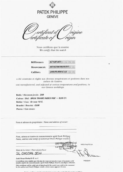 PATEK PHILIPPE NAUTILUS REF. 5172/R-001 ANNO 2011  - Asta Orologi da polso e da tasca - Associazione Nazionale - Case d'Asta italiane