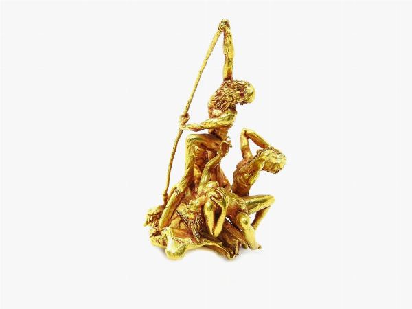 Scultura in oro giallo Caronte  - Asta Gioielli e Orologi - II - Associazione Nazionale - Case d'Asta italiane